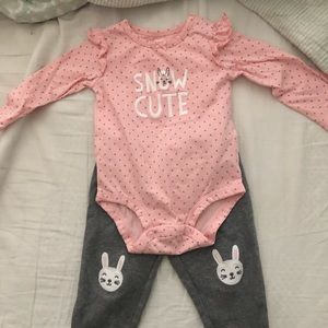 Snow cute bunny outfit